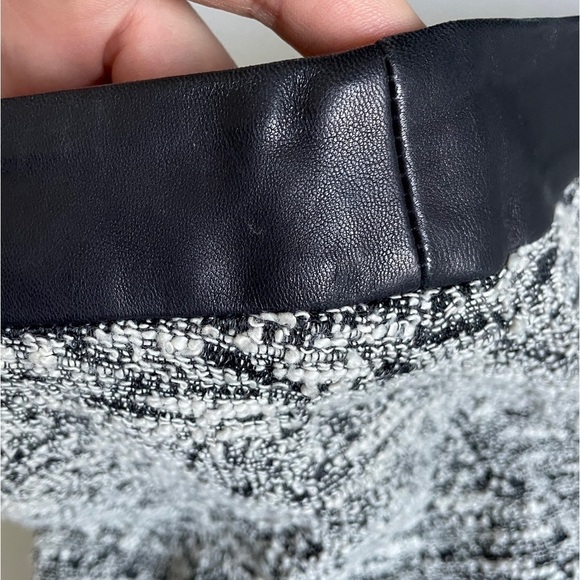 Rag & bone tweed mini skirt with leather trim size 2 - Picture 8 of 10